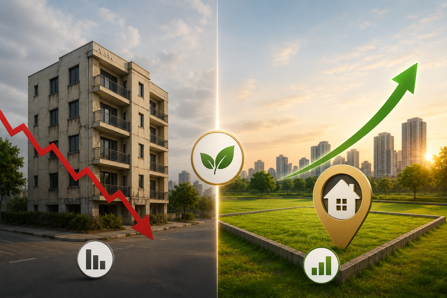 Plots versus flats investment comparison